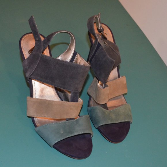 Anne AK Klein iFlex Sandals Heels 4" aprox. Fastener Stretch Leather Upper 10M - Picture 2 of 10